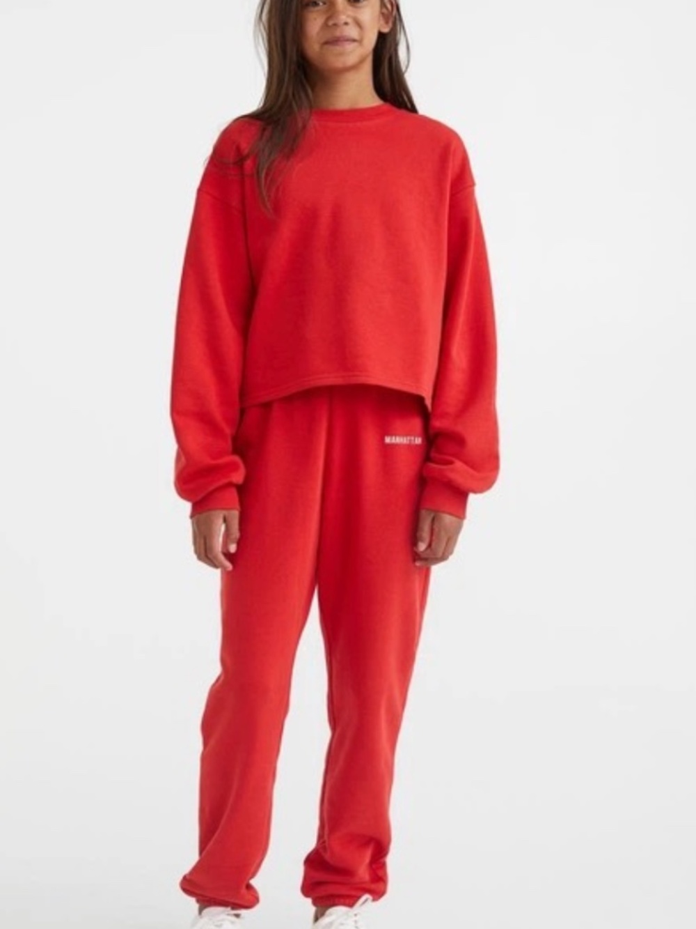 H&M Girls Manhattan Collection NYC Crewneck Sweatshirt & Jogger Set – Red LOVE!!
